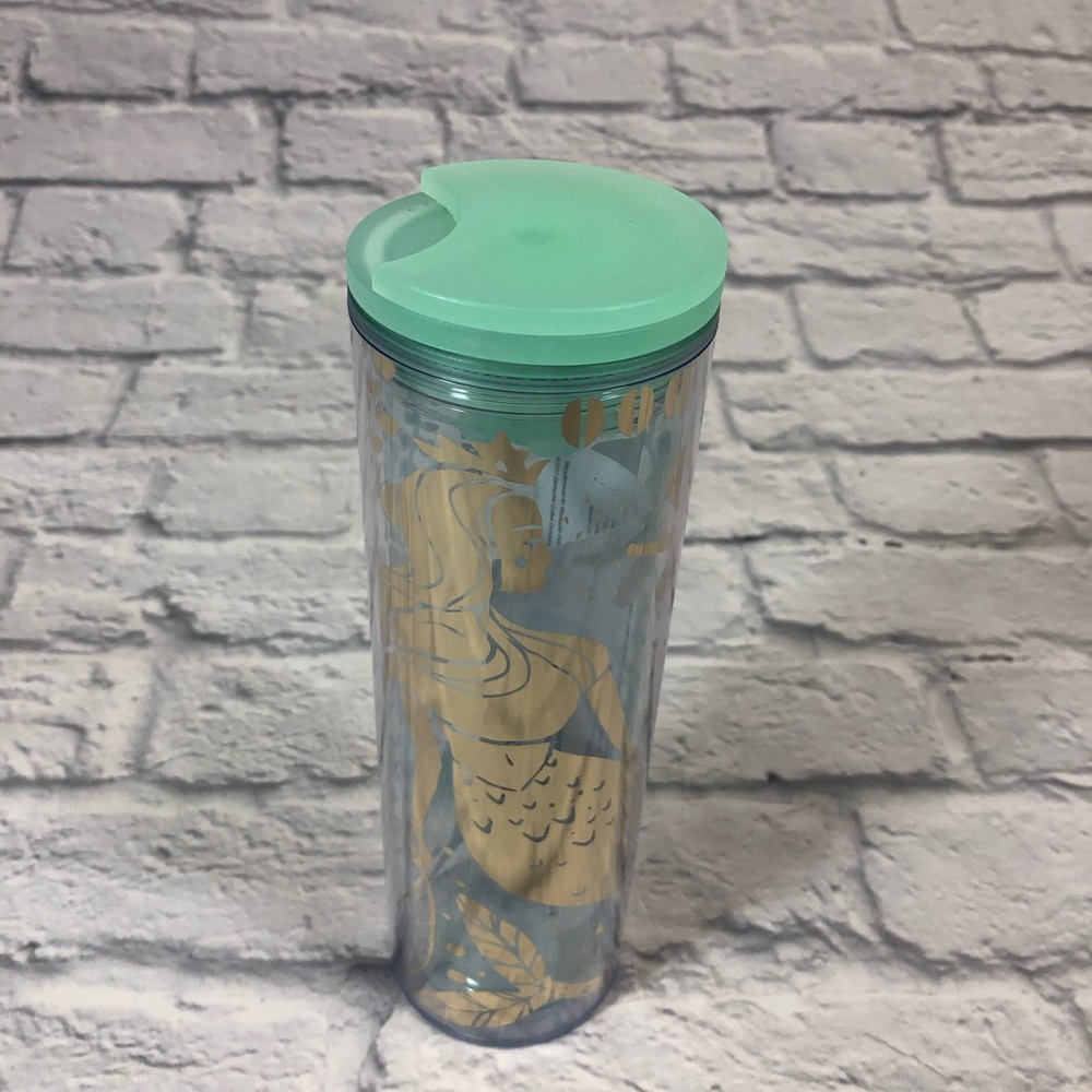 Starbucks Siren Mermaid Tumbler cup 2020 NWT Mint green Gold